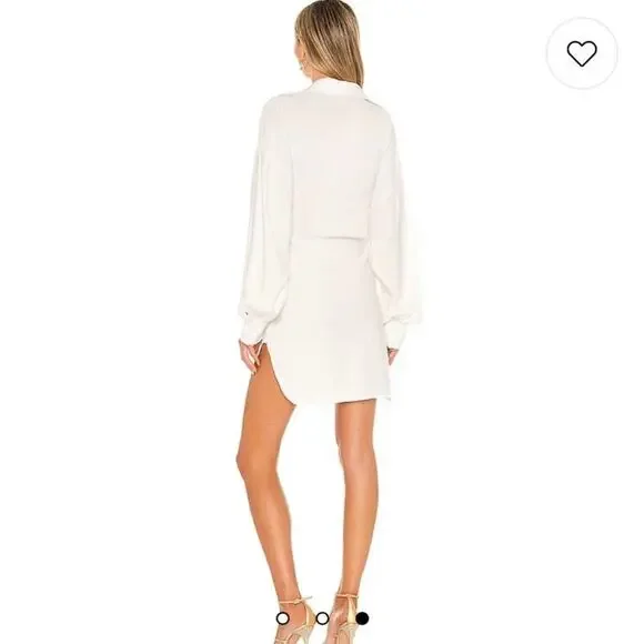 NONCHALANTLable Dafne Tie Front Dress Off White Women's Size S NWT